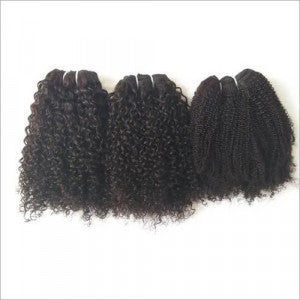 WEFT (weaves) Real Brazilian human hair raw - origin from Bahia - Steamed curl - 100 g