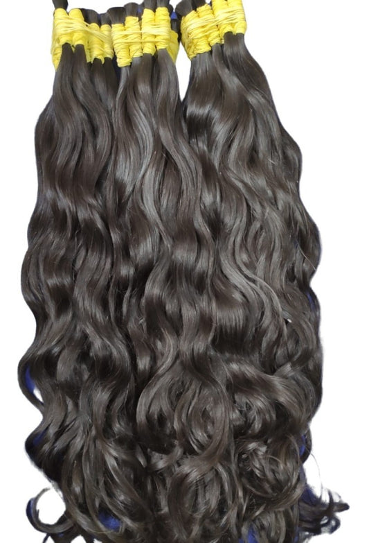 Virgin human hair - Real Brazilian hair - Natural Wavy - 100 g