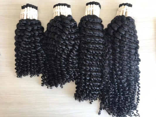 Virgin real Brazilian human hair - origin Bahia - Steamed curl - 100 g