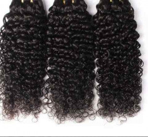 WEFT (weaves) Real Brazilian human hair raw - origin from Bahia - Steamed curl - 100 g
