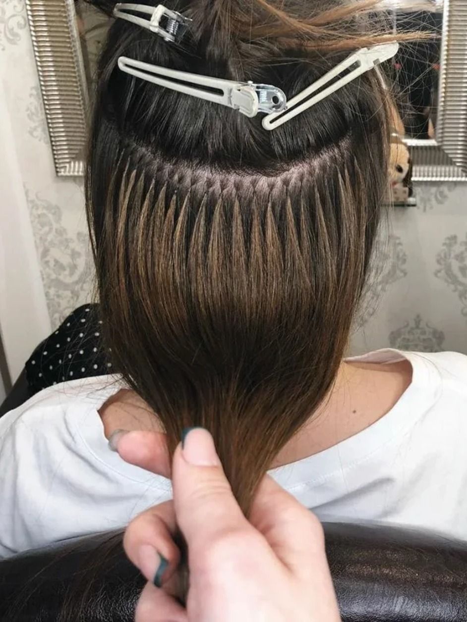 Micro capsule keratin extensions Service + hair included