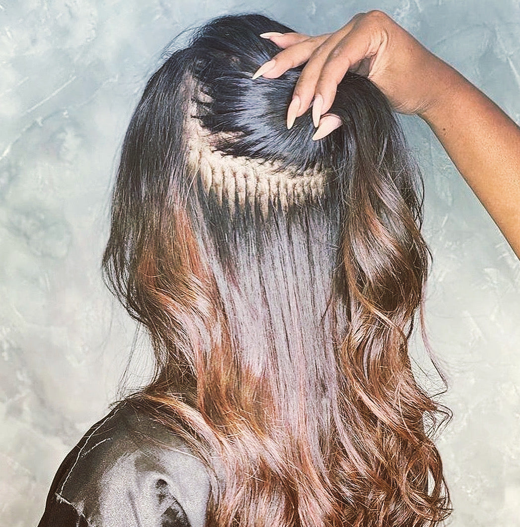 Micro capsule keratin extensions Service + hair included