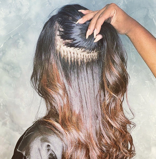 Micro capsule keratin extensions Service + hair included