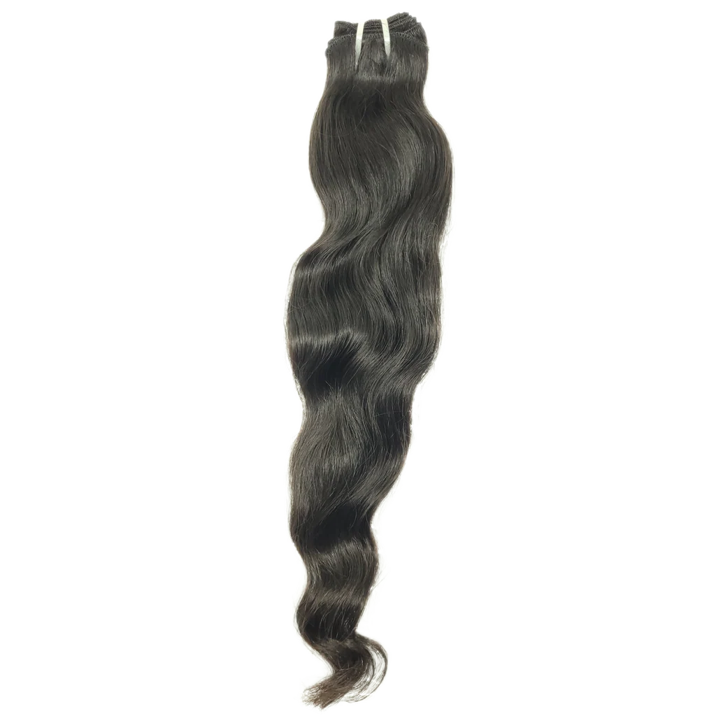 Weft (weave) real Brazilian human hair raw - Sao Paulo Origin - Natural wavy - 100 g