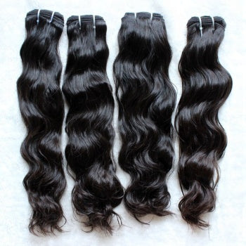 Weft (weave) real virgin human hair - Natural deep wavy - Brazilian origin from Minas Gerais - 100 g