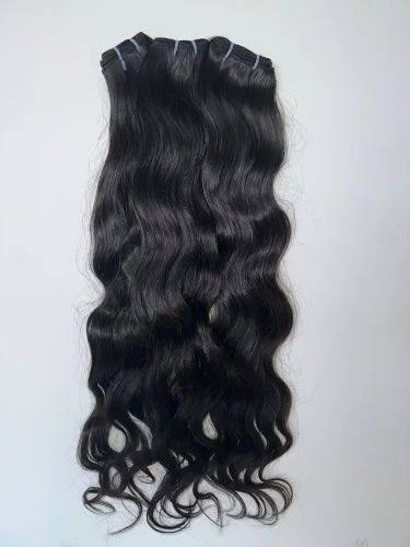 Weft (weave) real Brazilian human hair raw - Sao Paulo Origin - Natural wavy - 100 g